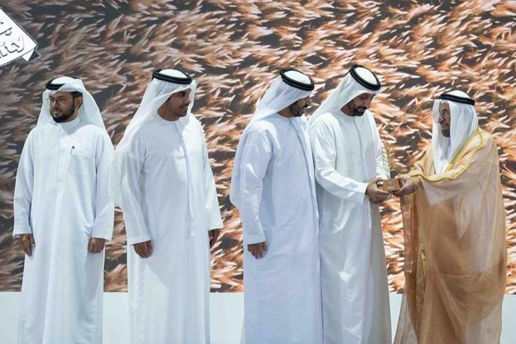 Honoring the Municipal Council and the Municipality of Maliha during the wheat harvest ceremony at the wheat farm in Maliha